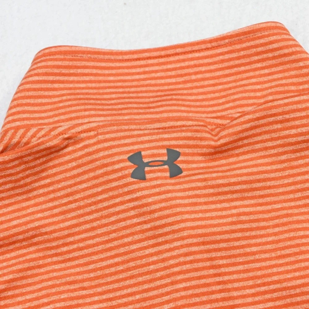 Under Armour 1/4‎ Zip Golf Jacket Mens Small Orange Loose Pullover Lightweight